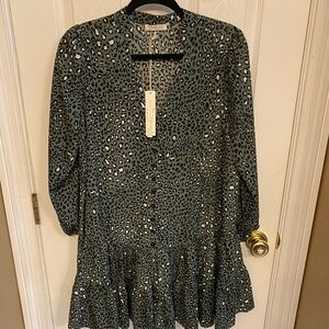 Lovestitch Green AnimalPrint Dress